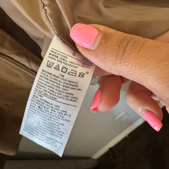 Banana Republic Vegan Suede Bomber Jacket. Size Large. EUC. BROWN - Picture 3 of 7